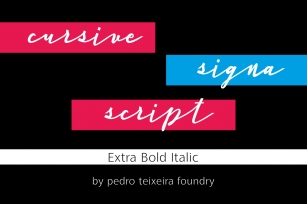 Cursive Signa Script Extra Bold Ital Font Download
