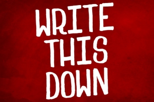Write This Down Font Download