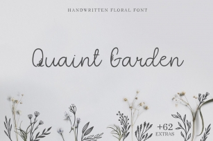Quaint Garden Floral +EXTRAS Font Download