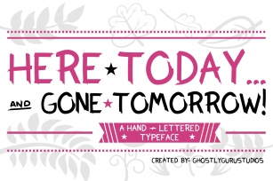 Here Today Typeface Font Download