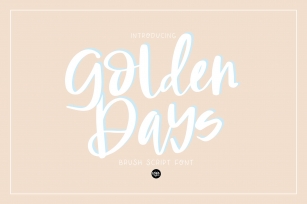 GOLDEN DAYS Brush Signature Script Font Download