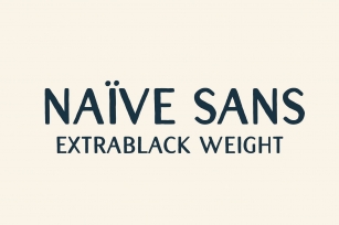 Naive Sans (extrablack weight) Font Download