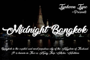Midnight Bangkok font Font Download