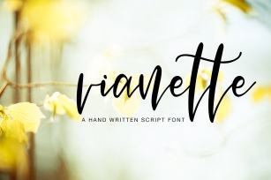 Vianette Hand Made Script Font Download
