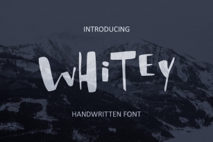 Whitey Handwritten brush font. Font Download