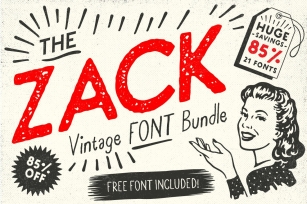 ZACK Vintage Bundle Font Download