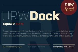 URW Dock Extra Bold Italic Font Download