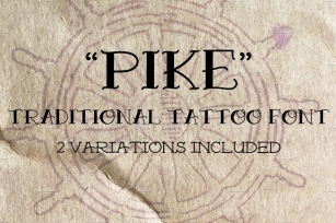 Pike Traditional Tattoo Font Download