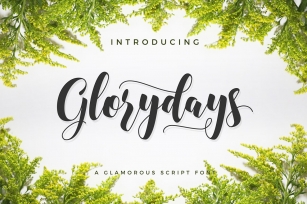 Glorydays Cursive Font Download