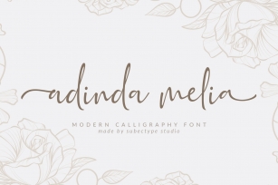 Adinda Melia / Calligraphy Font Download