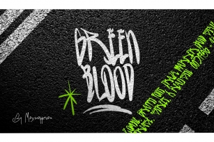 Green Blood Graffiti Font Download