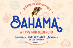 Bahama + 50 Vector (Handmade) Font Download