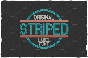 Striped Vintage Label Typeface Font Download