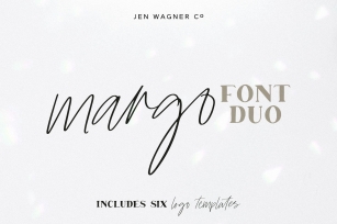 Margo Duo w/ 6 Bonus Logos Font Download