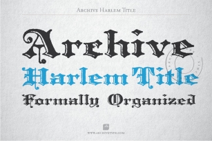 Archive Harlem Title Font Download