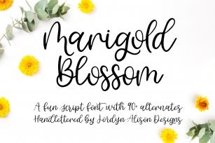 Marigold Blossom Script Font Download