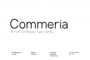 Commeria — Grotesk Sans Serif Family Font Download
