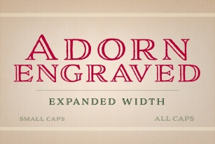 Adorn Engraved Expanded Font Download