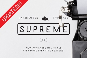 Supreme Handcrafted Typeface Font Download