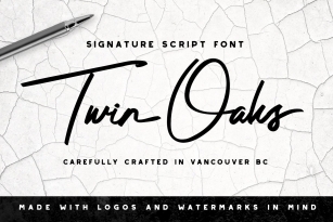 Twin Oaks Signature Script Font Download