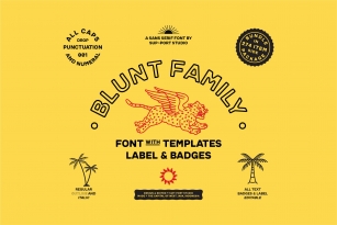 Blunt Family  Template Font Download
