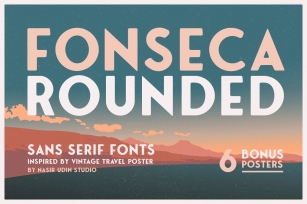 Fonseca Rounded +BONUS RETRO POSTERS Font Download
