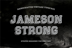 Striped Shadow Vintage Typeface Font Download