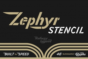 Zephyr Stencil Font Download