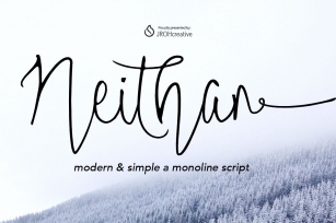 Neithan Monoline Script Font Download