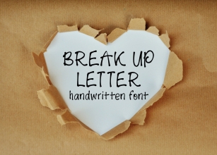Break Up Letter font Font Download