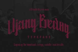 Ujang Bedog Typeface Font Download