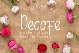 Decafe with Ruling Pen Texture Font Download