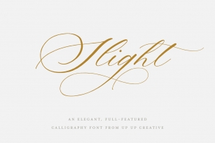 Slight, A Calligraphy Script Font Download