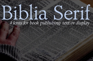 Biblia Serif for book production Font Download