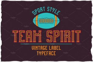 Team Spirit Label Typeface Font Download