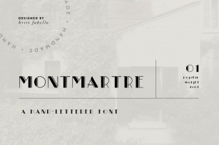 Montmartre / hand lettered font Font Download