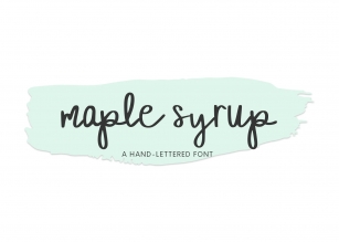 Maple Syrup, Hand-Lettered Font Download