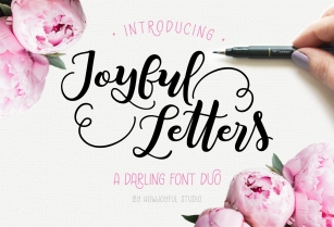 Joyful Letters font duo Font Download