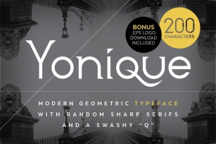 Yonique sharp serif font Font Download