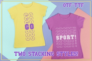 Go Sports Stacked Mirror Font Download