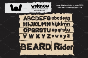 beard rider font Font Download