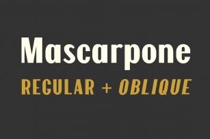 Mascarpone Typeface Font Download