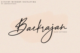 Baekrajan Luxury Modern Signature Font Download