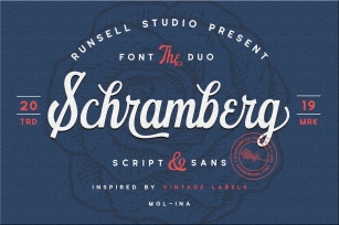 Schramberg Duo + Logo Template Font Download