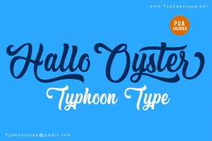 Hallo Oyster font Font Download