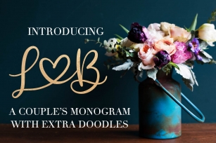 Couple's Monogram With Doodle Extras Font Download