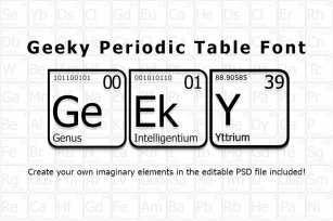 Geeky Periodic Table Font Download
