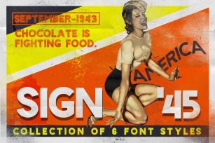 Sign '45 Typeface -50% Font Download