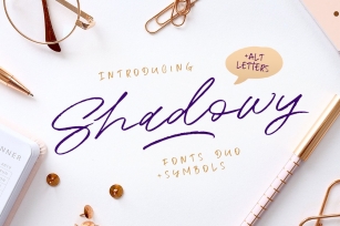 Shadowy Script + Symbols Font Download