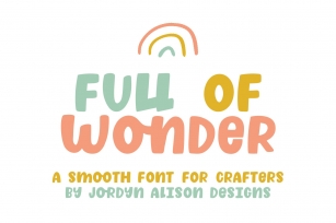 Full of Wonder, Sans Serif Font Download